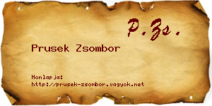Prusek Zsombor névjegykártya